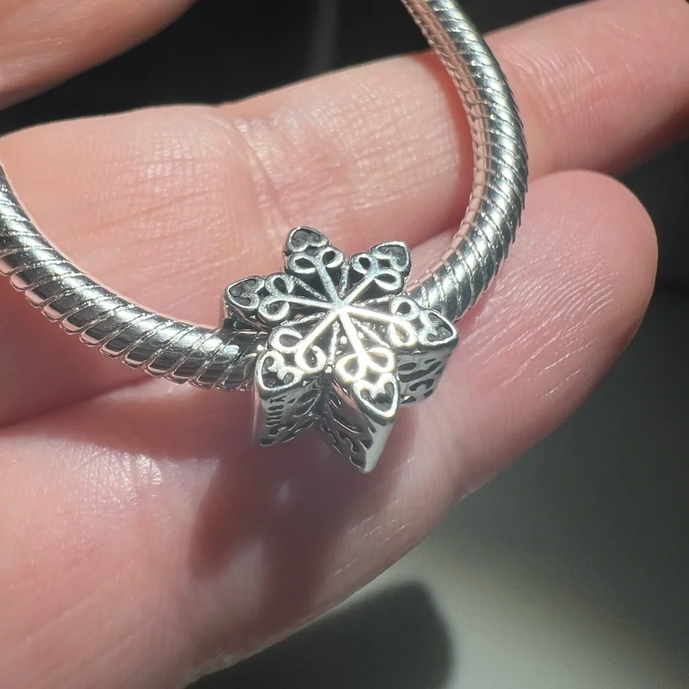 Silver Snowflake Charm